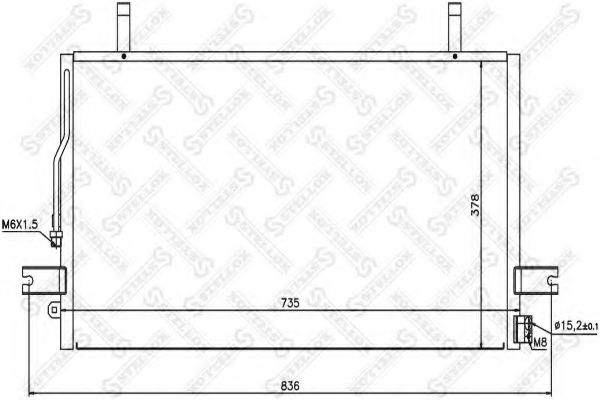 Конденсатор, кондиционер STELLOX 10-45477-SX