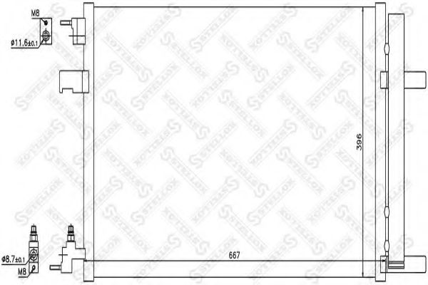 Конденсатор, кондиционер STELLOX 10-45688-SX