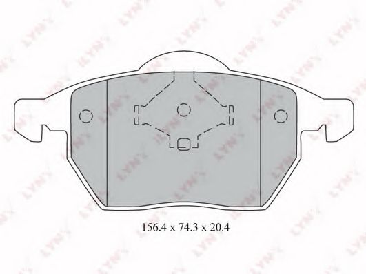 Комплект тормозных колодок, дисковый тормоз LYNXauto BD-1213