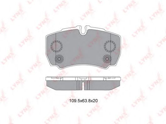 Комплект тормозных колодок, дисковый тормоз LYNXauto BD-3035