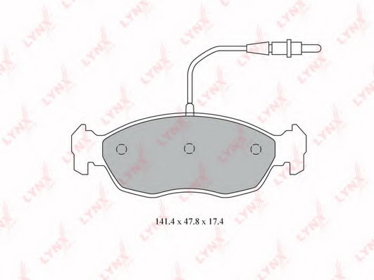 Комплект тормозных колодок, дисковый тормоз LYNXauto BD-6107