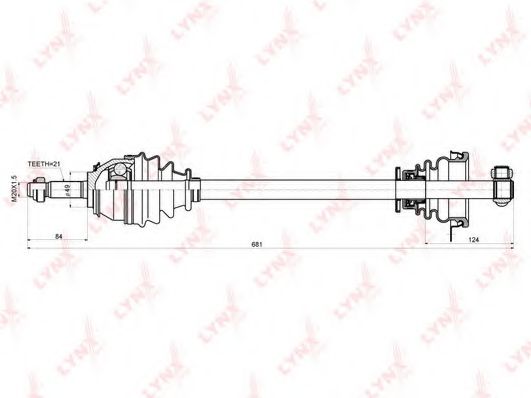 Приводной вал LYNXauto CD-6305