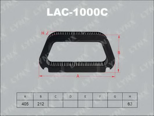Фильтр, воздух во внутренном пространстве LYNXauto LAC-1000C