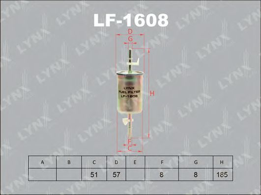 Топливный фильтр LYNXauto LF-1608