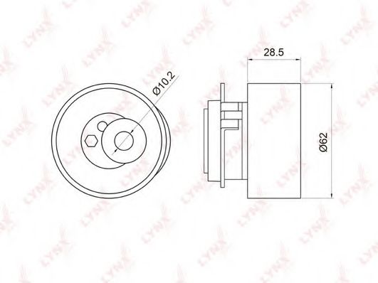 Натяжной ролик, ремень ГРМ LYNXauto PB-1046