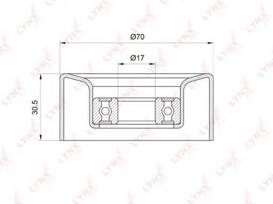 Натяжной ролик, поликлиновой  ремень LYNXauto PB-5003