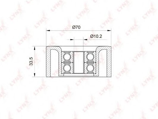 Натяжной ролик, поликлиновой  ремень LYNXauto PB-5013