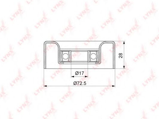 Паразитный / ведущий ролик, поликлиновой ремень LYNXauto PB-7047