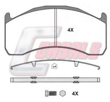 Комплект тормозных колодок, дисковый тормоз CASALS BKM1387