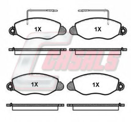 Комплект тормозных колодок, дисковый тормоз CASALS BKM432
