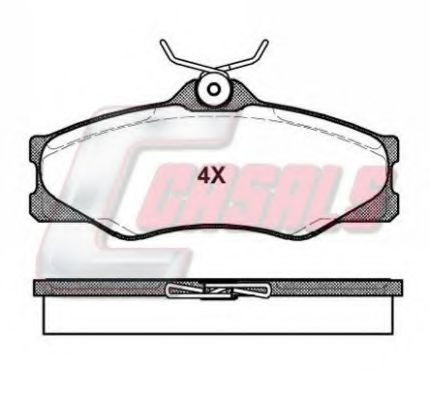 Комплект тормозных колодок, дисковый тормоз CASALS 20979