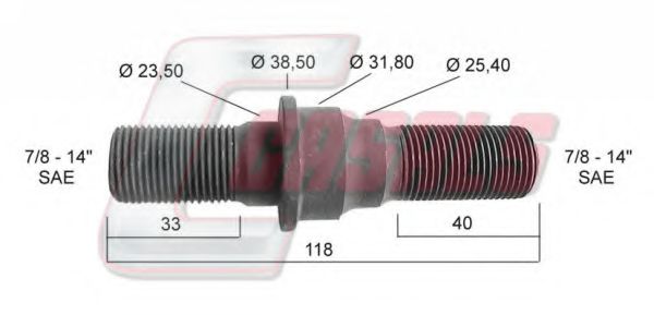 Болт крепления колеса CASALS 21315