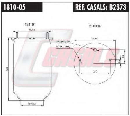 Кожух пневматической рессоры FA1 181005