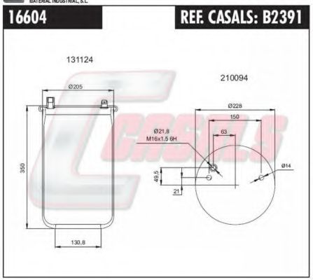 Кожух пневматической рессоры FA1 16604