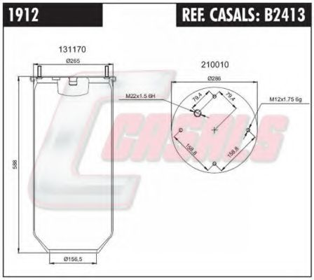 Кожух пневматической рессоры FA1 1912