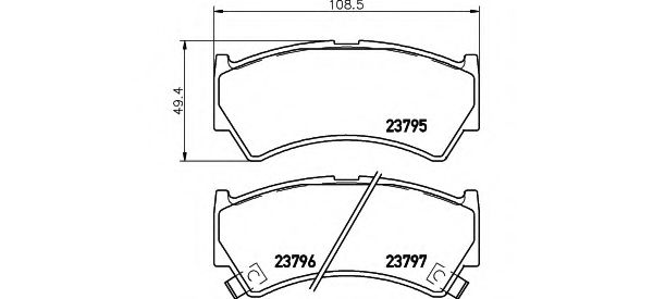 Комплект тормозных колодок, дисковый тормоз HELLA PAGID 8DB 355 017-031