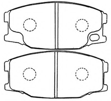 Комплект тормозных колодок, дисковый тормоз ASVA AKD-3407