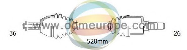 Приводной вал ODM-MULTIPARTS 18-151080