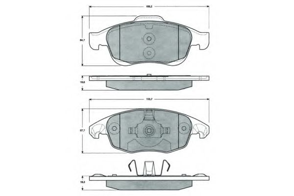 Комплект тормозных колодок, дисковый тормоз PROCODIS FRANCE PF1484