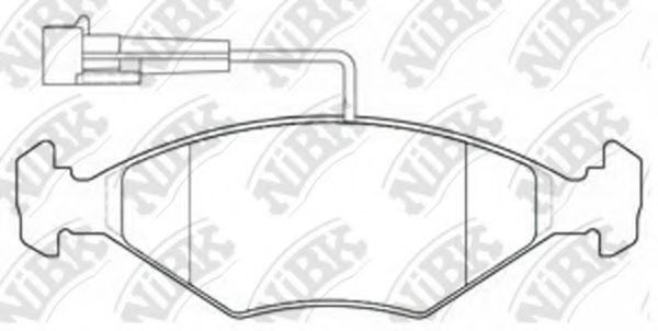 Комплект тормозных колодок, дисковый тормоз NiBK PN0268W