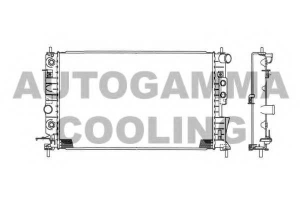 Радиатор, охлаждение двигателя AUTOGAMMA 101325