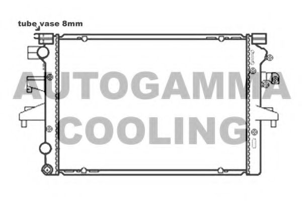 Радиатор, охлаждение двигателя AUTOGAMMA 103544