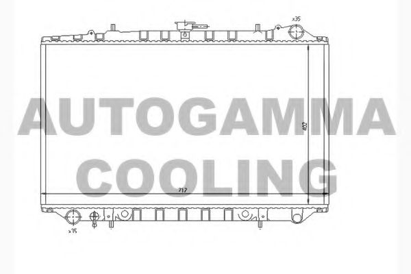Радиатор, охлаждение двигателя AUTOGAMMA 104312