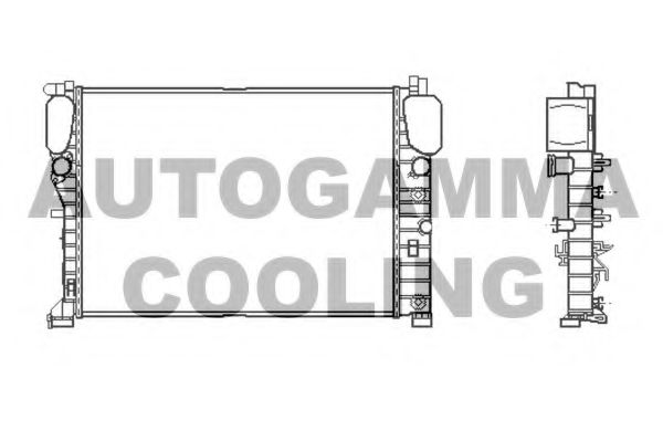 Радиатор, охлаждение двигателя AUTOGAMMA 104801