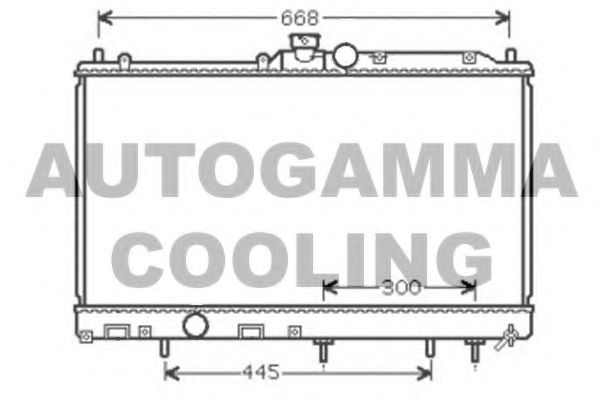 Радиатор, охлаждение двигателя AUTOGAMMA 105398