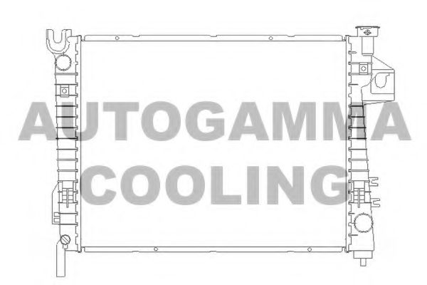 Радиатор, охлаждение двигателя AUTOGAMMA 105423