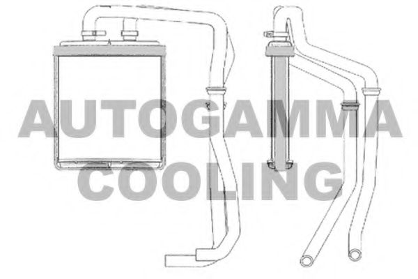 Теплообменник, отопление салона AUTOGAMMA 105497