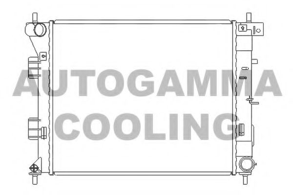 Радиатор, охлаждение двигателя AUTOGAMMA 105988