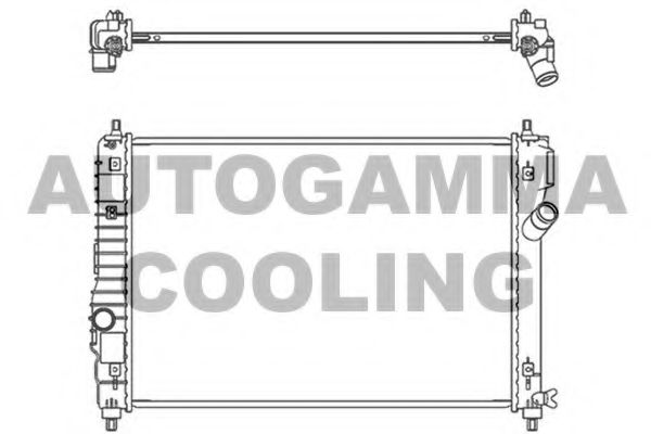 Радиатор, охлаждение двигателя AUTOGAMMA 107480