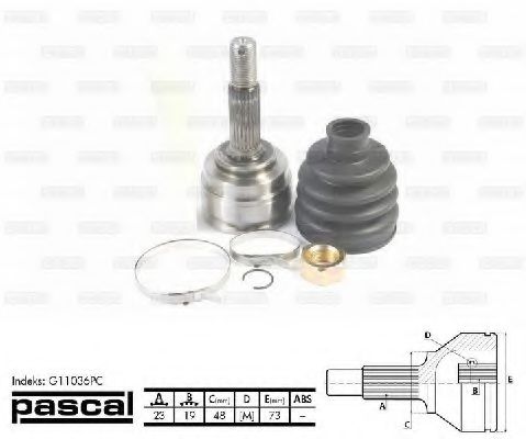 Шарнирный комплект, приводной вал PASCAL G11036PC