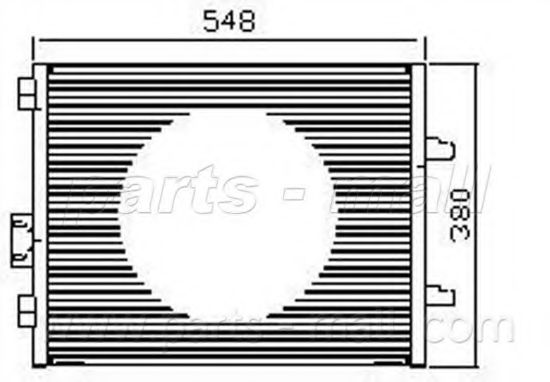 Конденсатор, кондиционер PARTS-MALL PXNCX-058Y