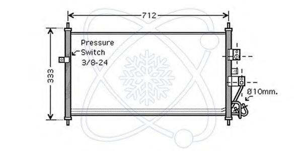 Конденсатор, кондиционер CALSONIC KANSEI 94521