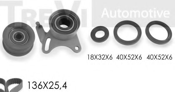 Комплект ремня ГРМ TREVI AUTOMOTIVE KD1433S