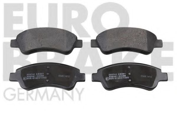 Комплект тормозных колодок, дисковый тормоз EUROBRAKE 5502223741