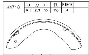 Комплект тормозных колодок ASIMCO K4718