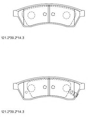 Комплект тормозных колодок, дисковый тормоз ASIMCO KD6794
