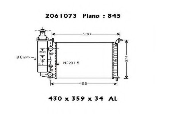 Радиатор, охлаждение двигателя NISSENS 61783