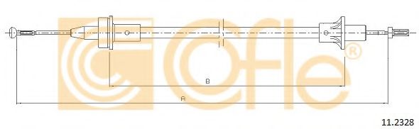 Трос, управление сцеплением COFLE 11.2328