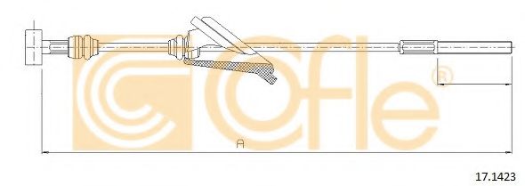 Трос, стояночная тормозная система COFLE 17.1423