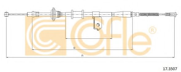 Трос, стояночная тормозная система COFLE 17.3507