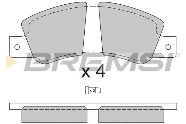 Комплект тормозных колодок, дисковый тормоз BREMSI BP2181