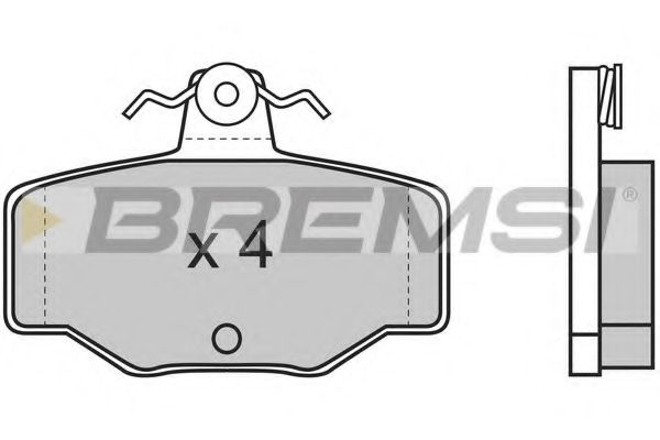 Комплект тормозных колодок, дисковый тормоз BREMSI BP2471