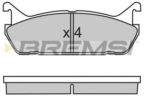 Комплект тормозных колодок, дисковый тормоз BREMSI BP2488