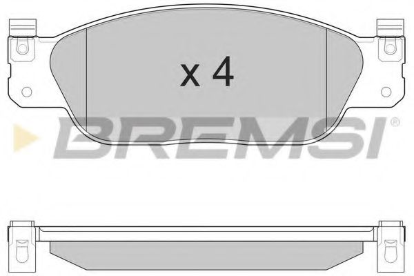 Комплект тормозных колодок, дисковый тормоз BREMSI BP2933