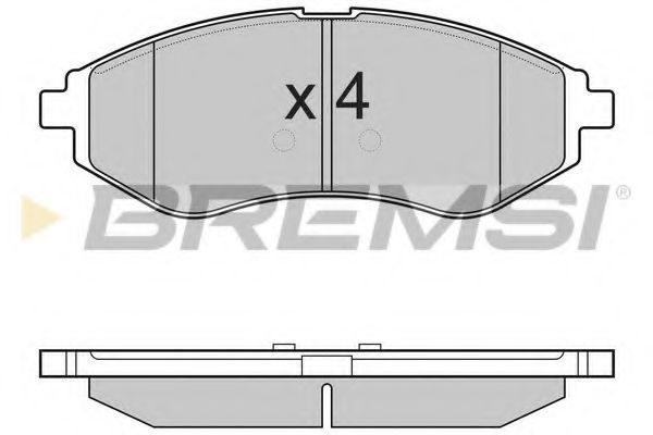 Комплект тормозных колодок, дисковый тормоз BREMSI BP3111