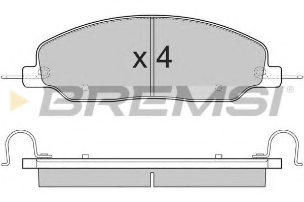 Комплект тормозных колодок, дисковый тормоз BREMSI BP3312